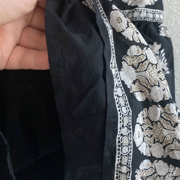 Joie- women’s Chatham silk cotton Black and white boho top- Size medium - Picture 6 of 10